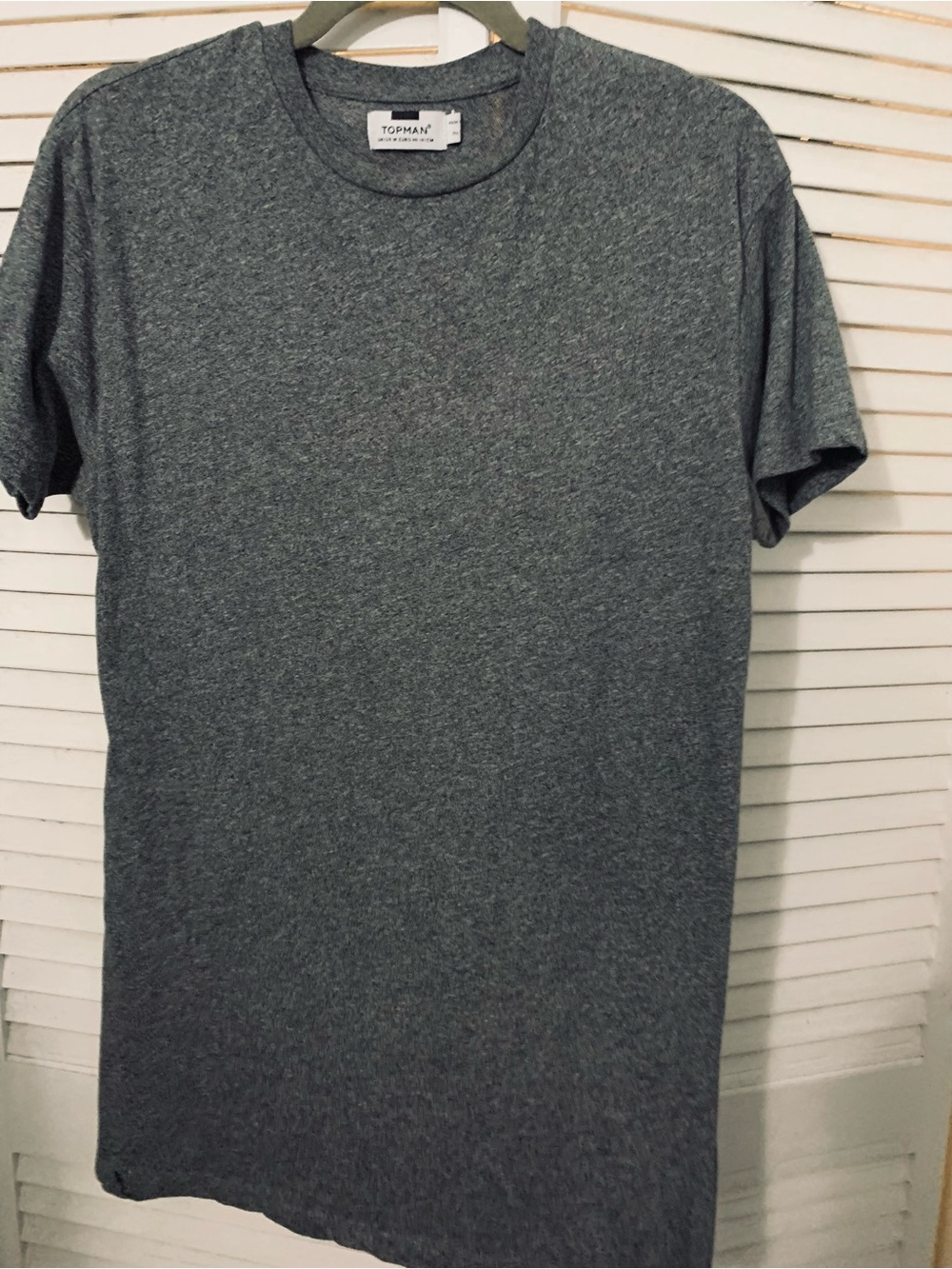 Topman Metallic Silver Short Sleeve Tee